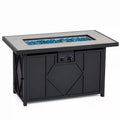 Propane Gas Fire Pit Table Built for Outdoor Entertaining, 60,000 BTU, 42 Inch Rectangular, Piezo Ignition