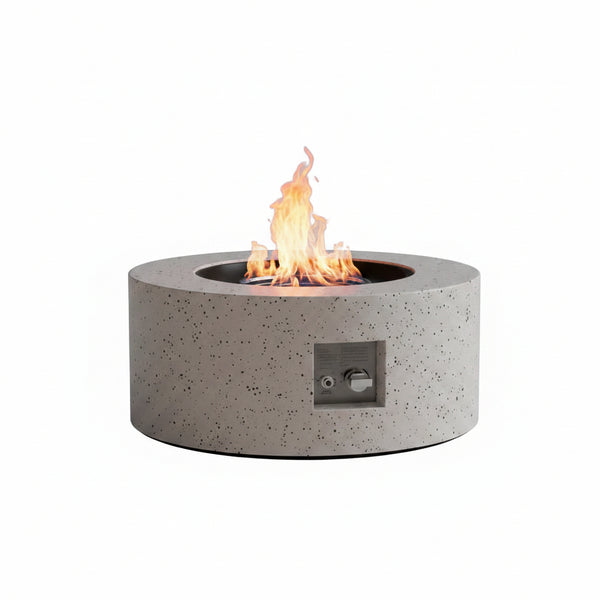 Gas Fire Pit Table Built to Heat 40 Sq Ft, 50,000 BTU Burner, 30 Inch Round, Convertible Tabletop